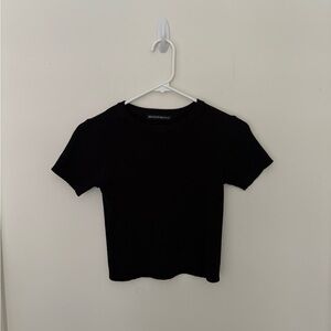Brandy Melville black ribbed crop top